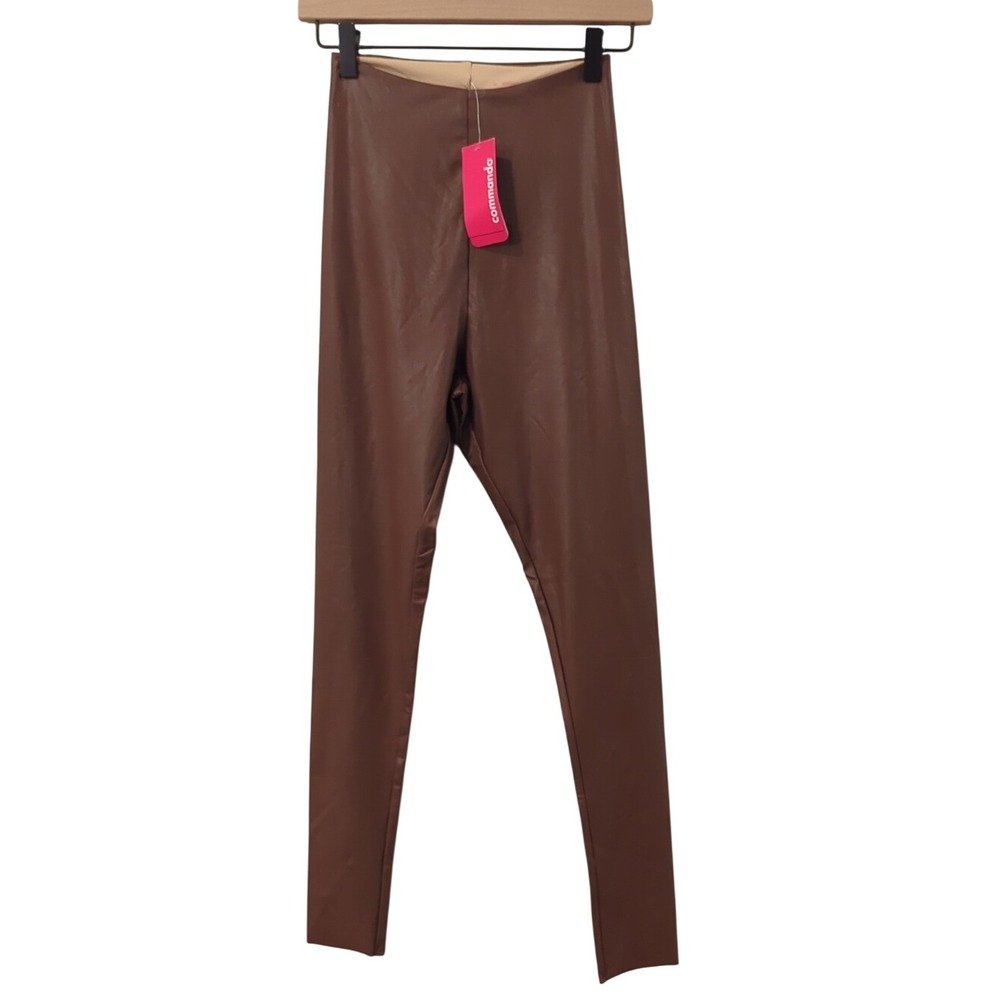 Commando Faux Leather Leggings Chocolate Brown size Medium